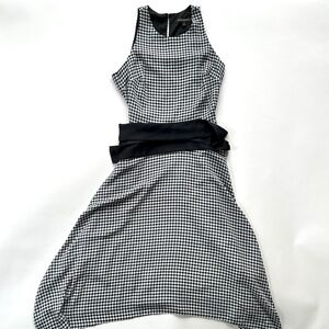 Banana Republic Sleeveless Black Gingham Patterned Dress - Size 4